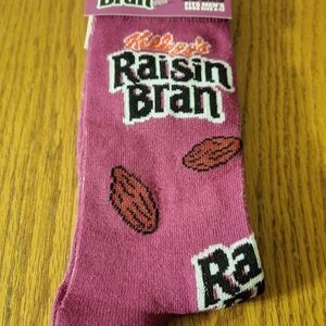 Odd Sox Raisin Bran Purple Men’s Socks | Single Pair NWT Licensed Crew Socks